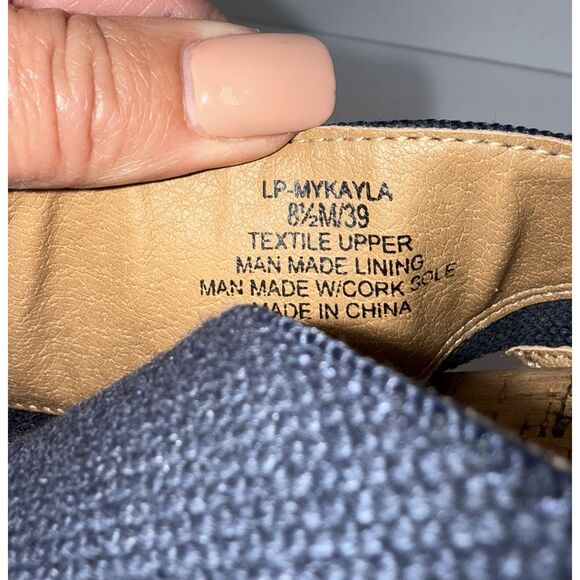 Lucky Brand Blue Cork Platform Sandals - Picture 11 of 12